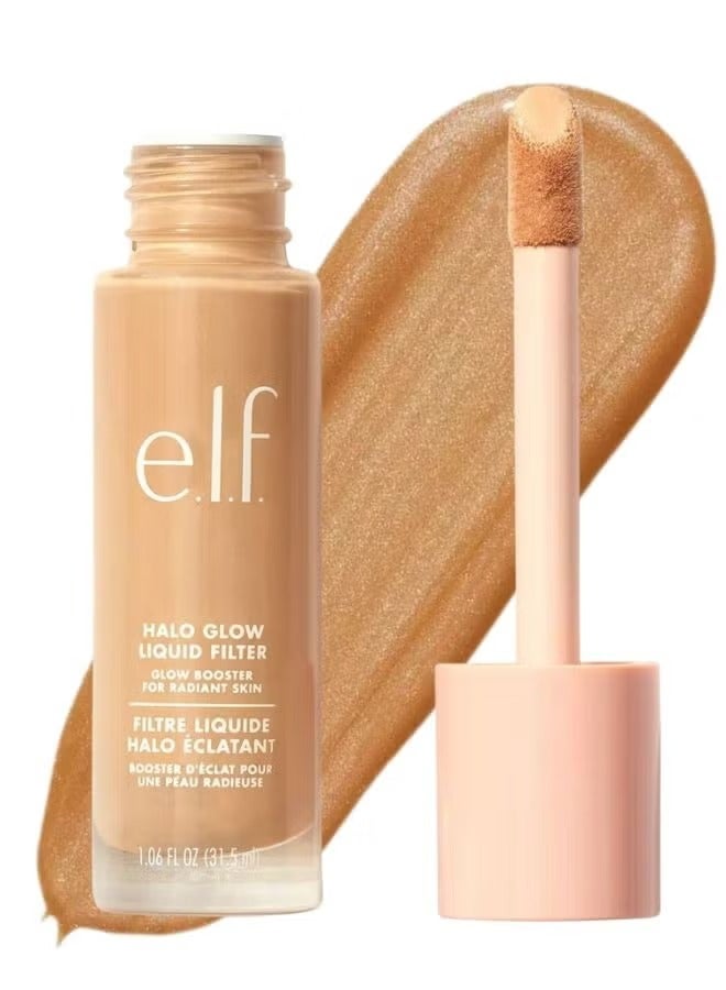 elf e.l.f. Halo Glow Liquid Filter Complexion Booster – Shade 5 Medium/Tan, 31.5ml | Illuminating Hydrating Liquid Makeup with Hyaluronic Acid, Radiant Soft-Focus Glow, Vegan & Cruelty-Free - Image 1